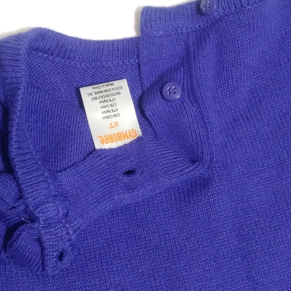 GYMBOREE Bunny Sweater Dress 2T Purple - Picture 4 of 6